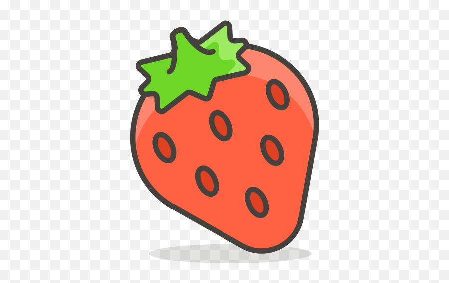 Strawberry Food Fruit Free Icon Of - Strawberry Outline Colored Emoji,Fruit Emoji