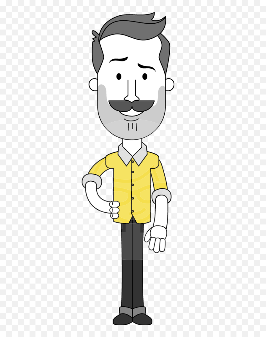 Minimalistic Man Vector Character Illuminating Yellow Edition 2021 Vector Cartoon Character Graphicmama - Worker Emoji,Character Emotions Chart