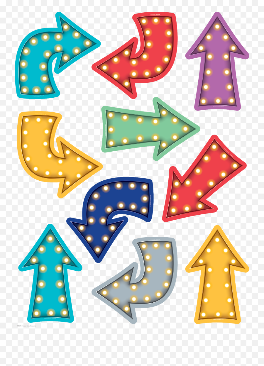 Marquee Arrows Cut Out Cards Large - Marquee Arrow Emoji,Emoji Cut Outs