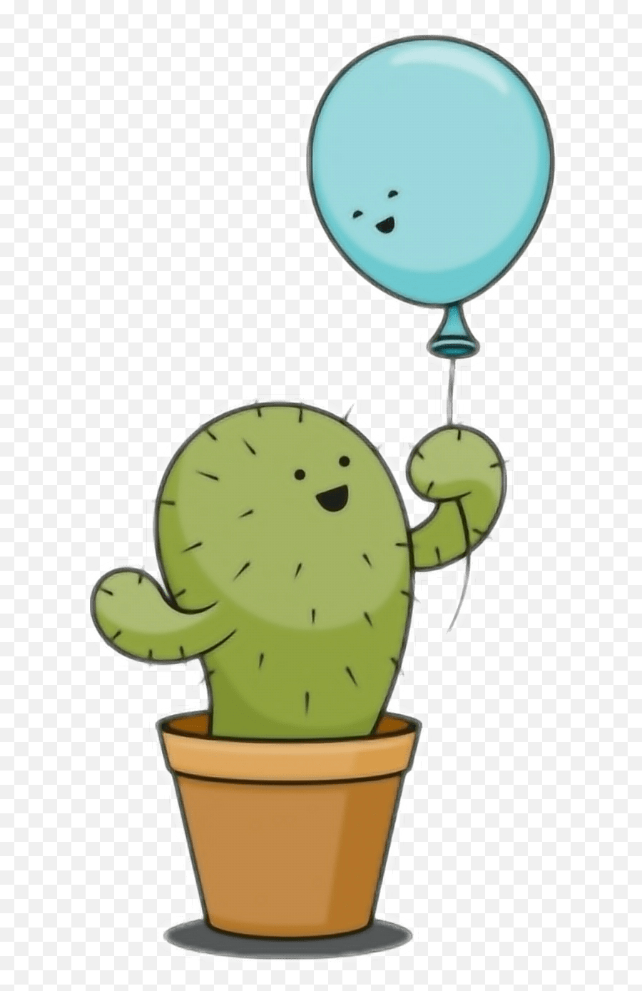 Cactus Png Tumblr - Cacto E Balao Desenho Emoji,Cactus Lightning Emoji