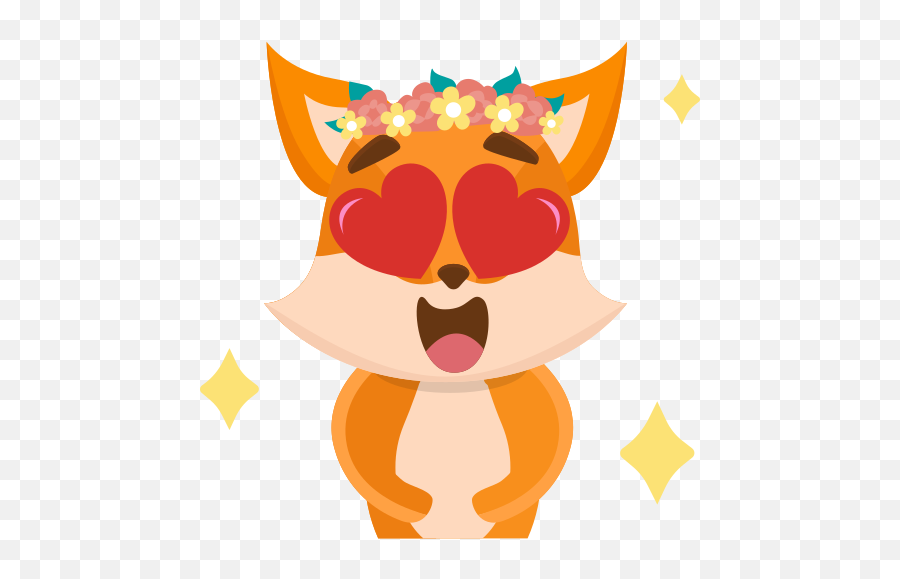In Love Stickers - Free Smileys Stickers Emoji,Fox Emoji Copy Paste Discord