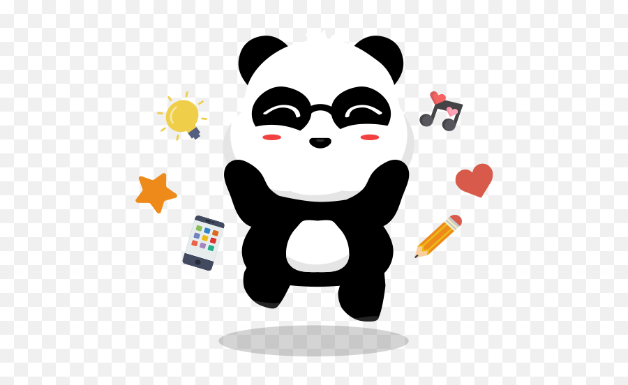 Online English Course Emoji,Panda Emoji Chibi Png