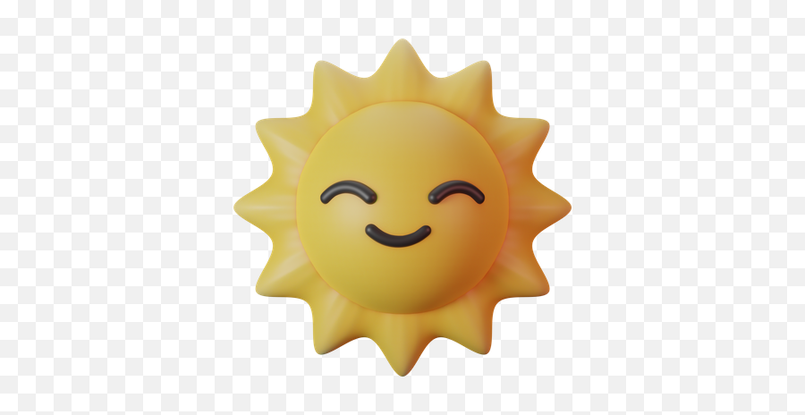 Smiling Sun 3d Illustrations Designs Images Vectors Hd Emoji,Sun Emoji Face