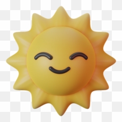 Smiling Sun 3d Illustrations Designs Images Vectors Hd Emoji,Sun Emoji Face