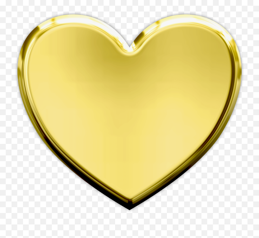 Gold Heart Png Transparent Image - Heart Gold Transparent Background Emoji,Gold Heart Emoji