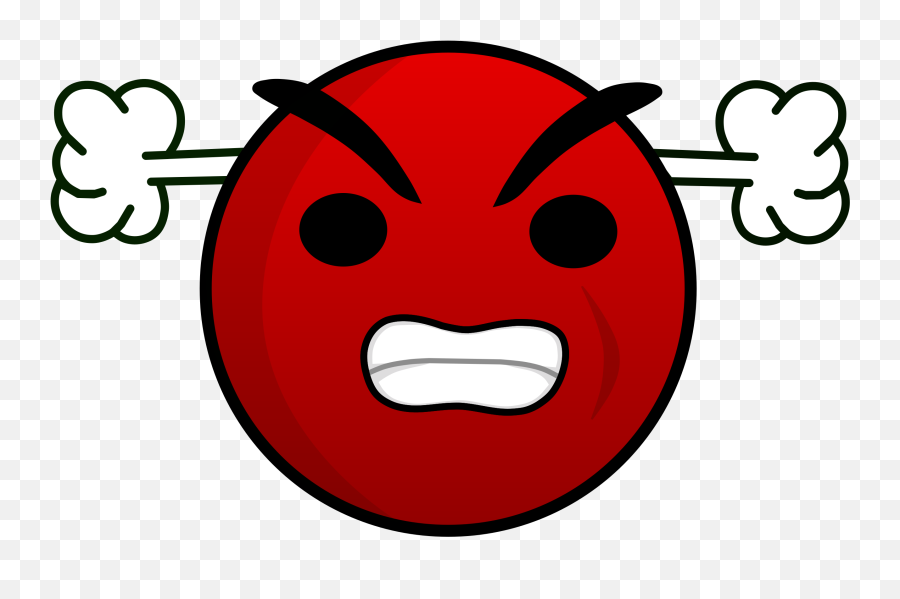 Mouth Svg Mad Image Free Stock - Red Mad Emoji Clipart Angry Face Clipart,Angry Emoji