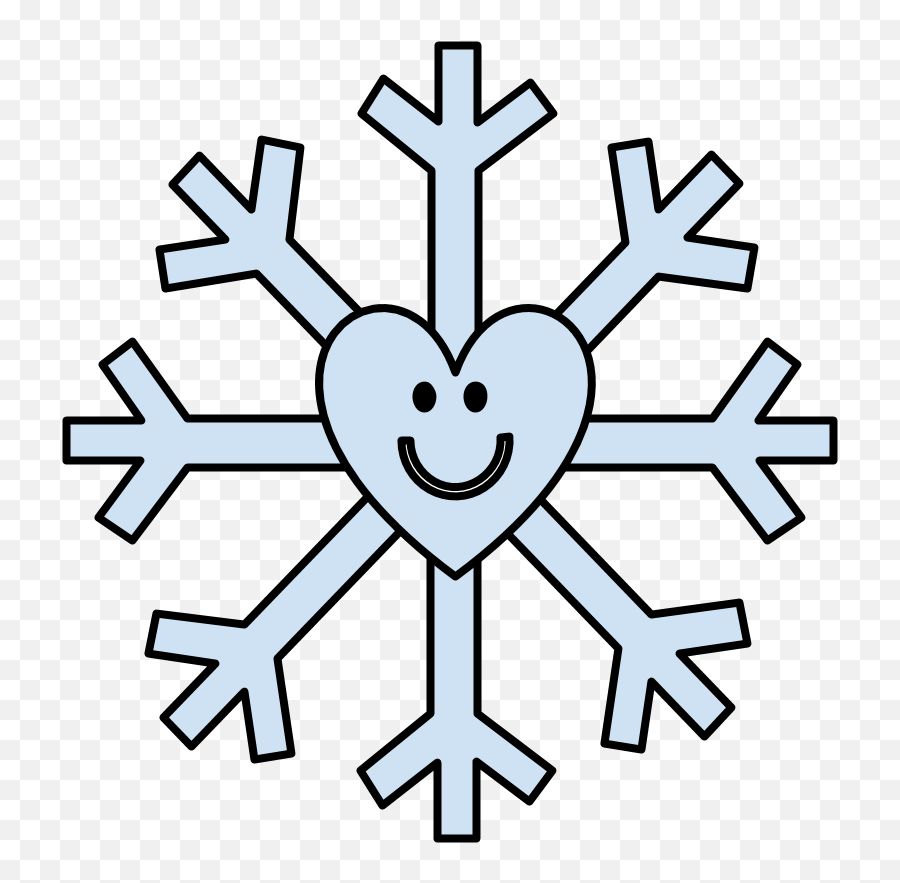 Blue Snowflake - Snowflake With Face Clipart Emoji,Snow Flake Emoji