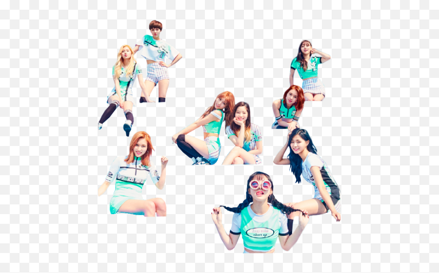 Twice Cheer Up Sticker - Red Velvet Twice Blackpink Mashup Album Emoji,Cheerleading Emoji App