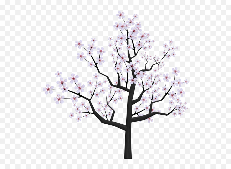 Japanese Clipart Apricot Blossom Japanese Apricot Blossom - Blossom Cherry Tree Drawing Emoji,Emoticons Cherry Blossom Black And White