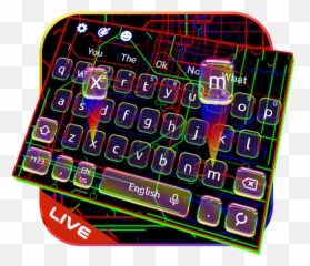 Live Neon Lines Keyboard Theme - Language Emoji,Hent Sjove Emojis Gratis