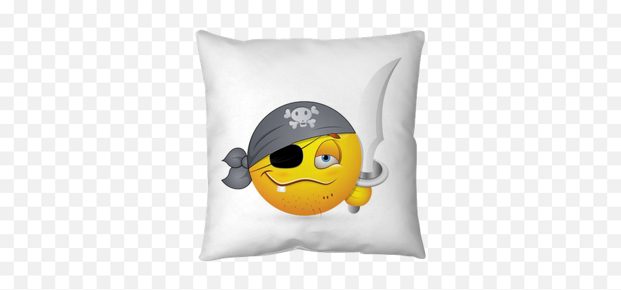 Smiley Emoticons Face Vector - Pirate Look Throw Pillow U2022 Pixers We Live To Change Happy Emoji,Throw Up Emoticon