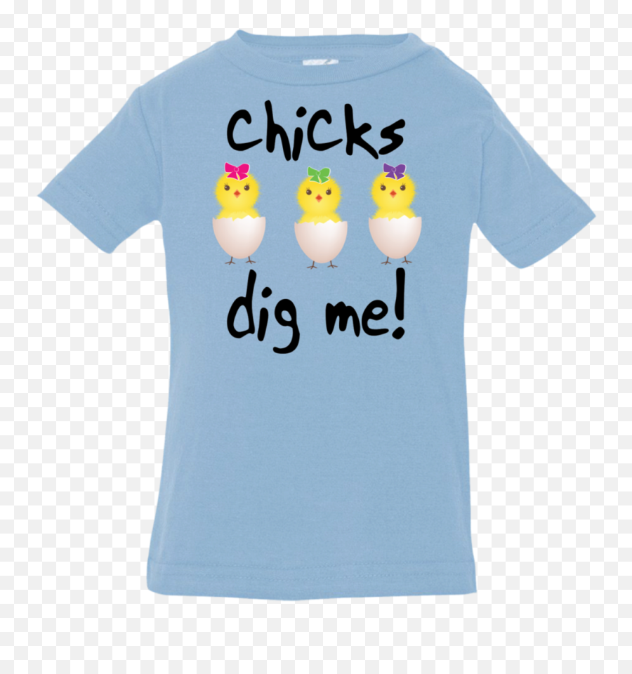 Chicks Dig Me Cute Easter Infant Tshirt 3322 Rabbit Skins - Short Sleeve Emoji,Rabbit Emoticon