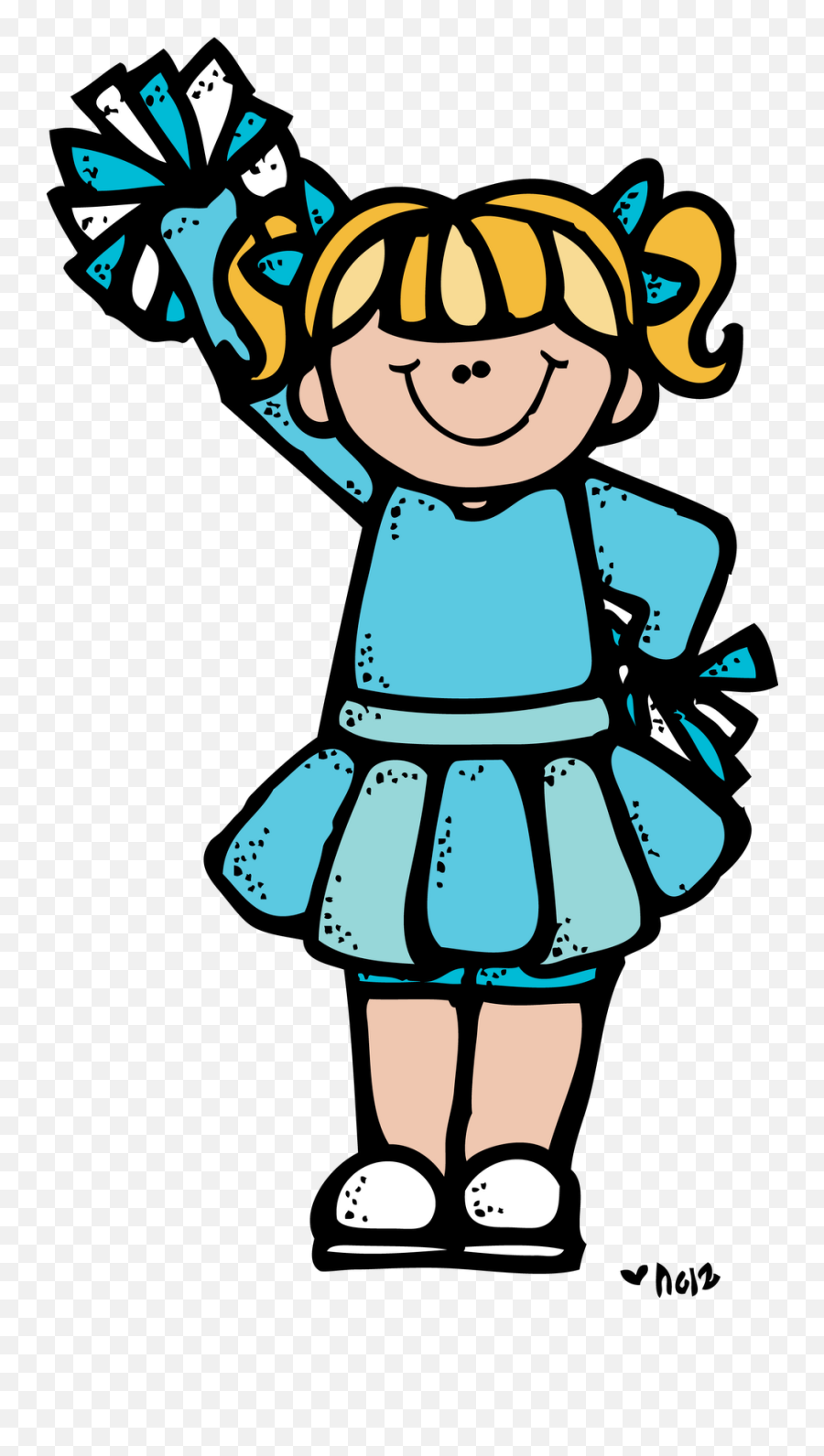 Colorful School Girl Clipart Free Image - Melonheadz Cheerleader Emoji,Girl Emotions Clipart