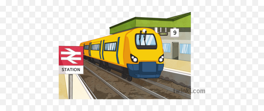 Train Station Illustration - Imagenes De Train Station Emoji,Train Train Train Train Emoji