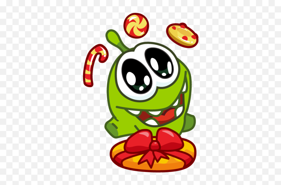 Sticker Maker - Cut The Rope Christmas Edition Om Nom What Your Mood Today Emoji,Emoji Candy/sticker