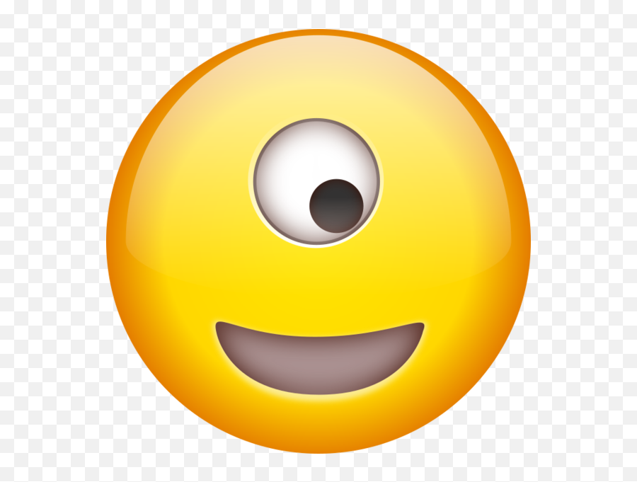 Happy - Wide Grin Emoji,A Cyclops Emoticon Smiley