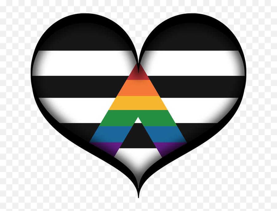 Lgbt Ally Heart - Ally Pride Heart Emoji,Straight Ally Flag Emoji