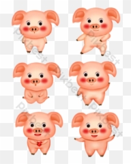 Cartoon Piggy Gold Design Element Png Images Ai Free - Happy Emoji,Gold Ingot Emoji