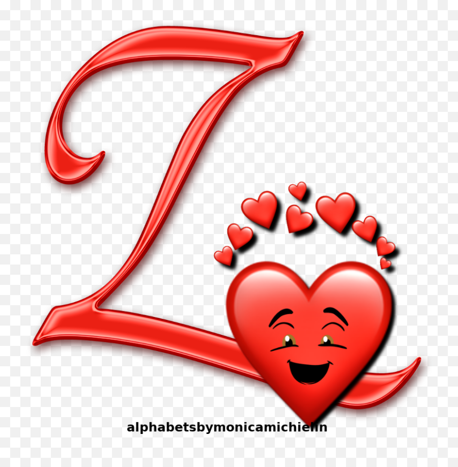 Monica Michielin Alphabets Red Hearts Love Smile Emoji - Heart Emoji Smile Love,Emojis For Letters Of The Alphabet