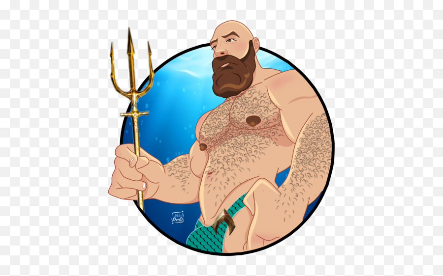 Bawdy Bear - Aquaman Emoji,Pitchfork Bear Emoticon