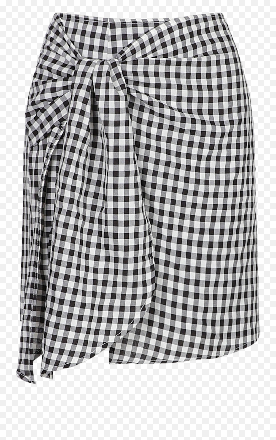 Gingham Check Wrap Tie Mini Skirt - Beams Plus Gingham Shirt Emoji,Mini Emoji Face Templates Cut Outs