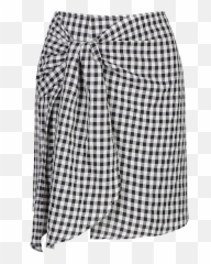 Gingham Check Wrap Tie Mini Skirt - Beams Plus Gingham Shirt Emoji,Mini Emoji Face Templates Cut Outs
