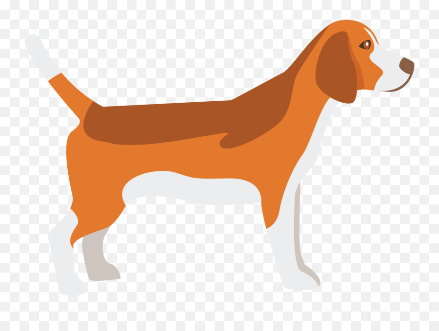 Orange And White Side View Beagle Vector By Digitemb On Dribbble Emoji,Service Dog Emoji