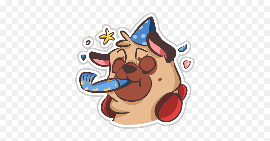 Dog Pug - Emoji Stickers By Christian Umberto Bilato,Ferret Emoji