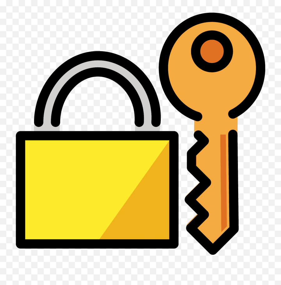 Closed Lock With Key - Candado Y Llave Dibujo Emoji,Lock Emoji