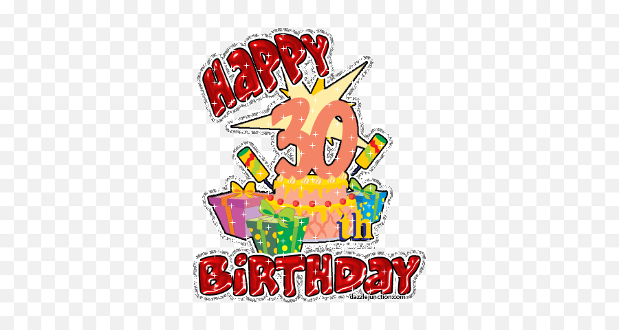 Dazzle Junction Age Specific Happy Birthday Comments - Happy 30th Birthday Gif Emoji,70th Birthday Emoji