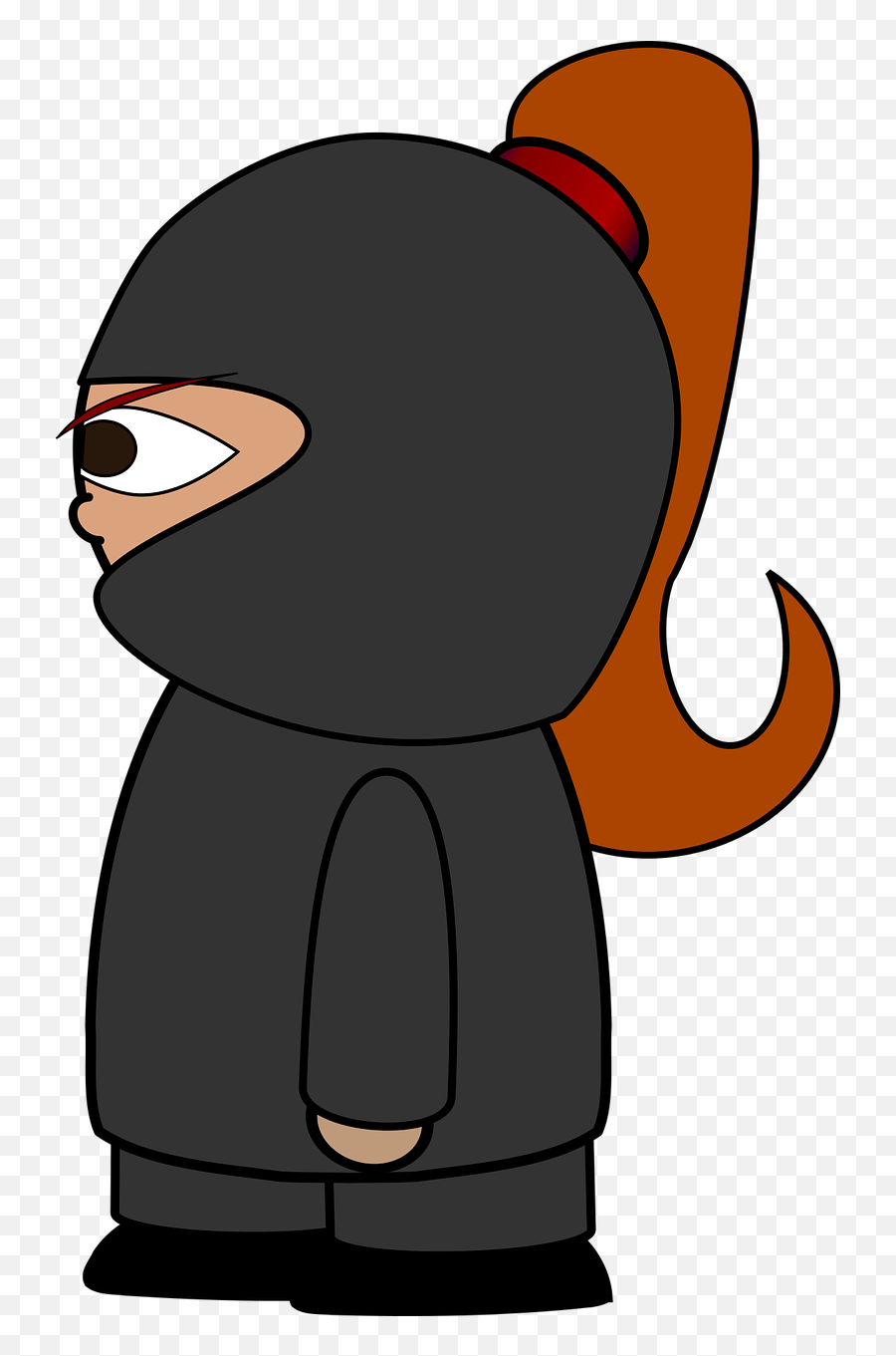 Comic Characters Girl Ninja Png - Cartoon Girl Ponytail Png Emoji,Ninja Emoticon For Facebook