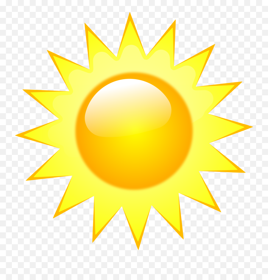 Weather Symbol For Sunny - Transparent Transparent Background Sun Clipart Transparent Background Emoji,Emoji Weather Symbols