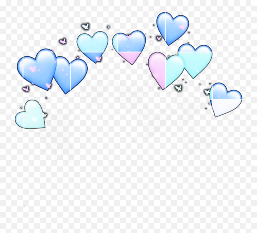 Heart Hearts Crown Sticker By Whateverittakes - Girly Emoji,Light Blue Heart Emoji