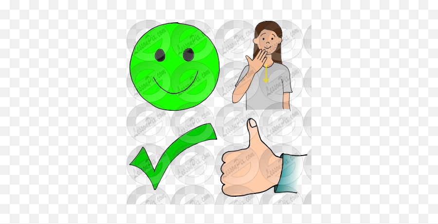 Good Behavior Picture For Classroom Therapy Use - Great Happy Emoji,Ok Sign Emoticon
