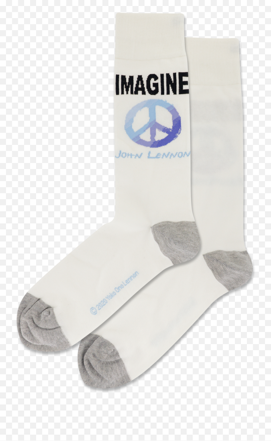 Hot Sox - John Lennon Imagine Natural Hsm40026 Crew Menu0027s Unisex Emoji,Emoji Odd Sox