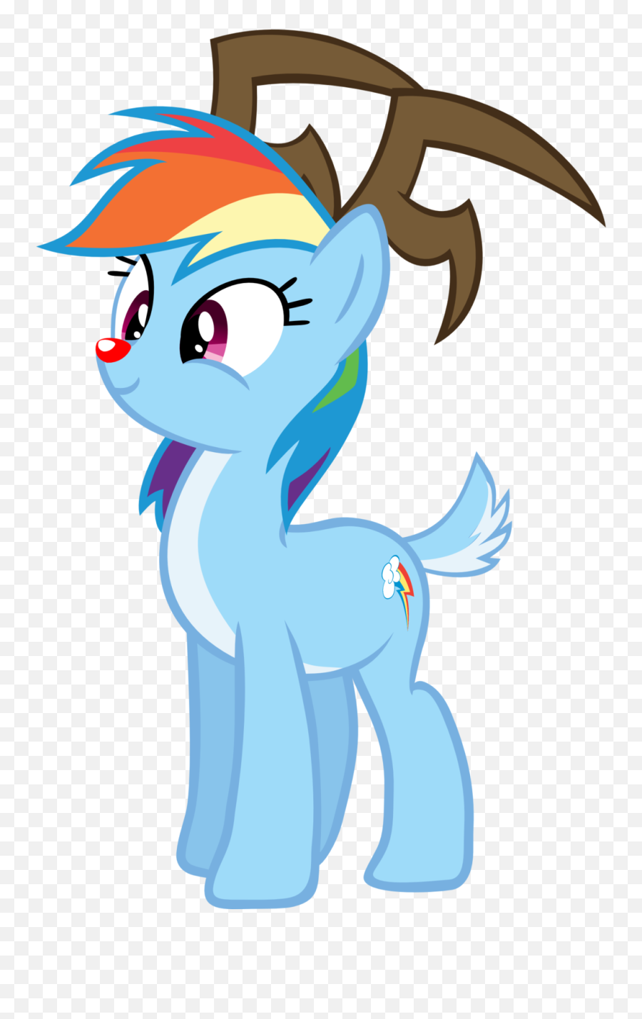 Antlers Artist Megarainbowdash Cute Dashabetes - Rainbow Dash The Rednose Raindeer Emoji,My Little Pony Rainbow Dash Sunglasses Emoticons