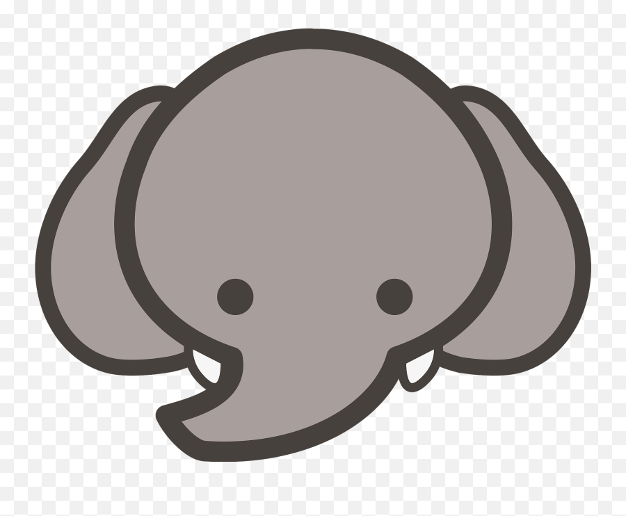 Baby Elephant Face Clipart - Baby Elephant Face Clipart Emoji,Elephant Emoji