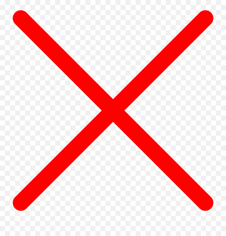 Free Red X Mark Transparent Background - Red X Emoji,Red X Emoji