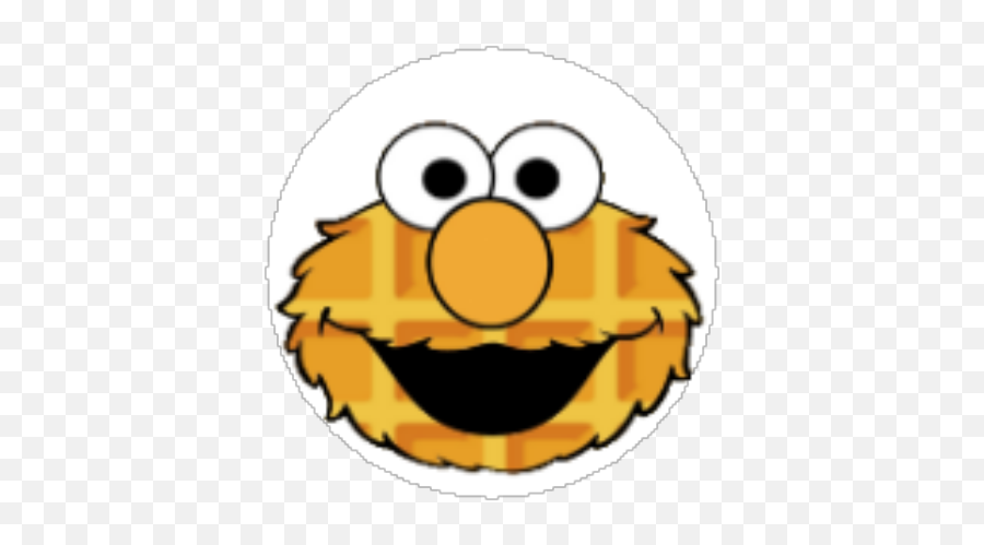 Waffle Elmo - Cut Out Elmo Face Emoji,Have A Waffle Emoticon