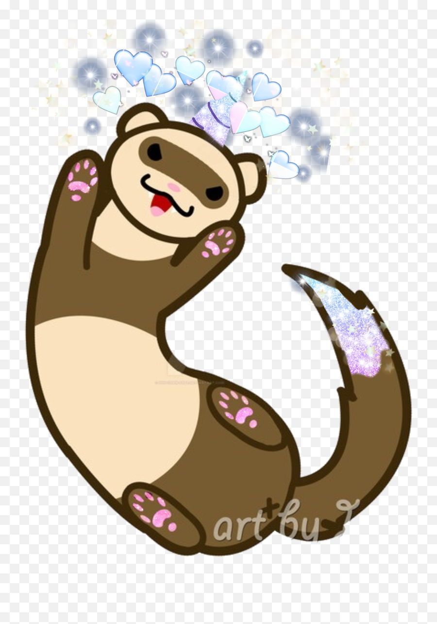 Freetoedit A Ferretcorn How Cute Cute Ferret Adorable Emoji,Bee Emoji On Snapchat