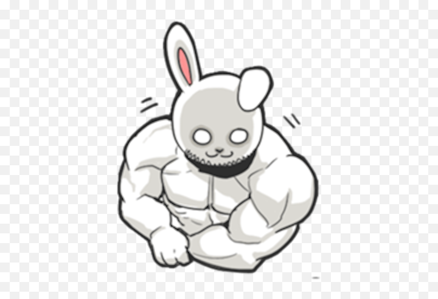 The Muscle Rabbit 2 By Binh Pham - Rabbo The Muscle Rabbit Emoji,Rabbit Emoticon