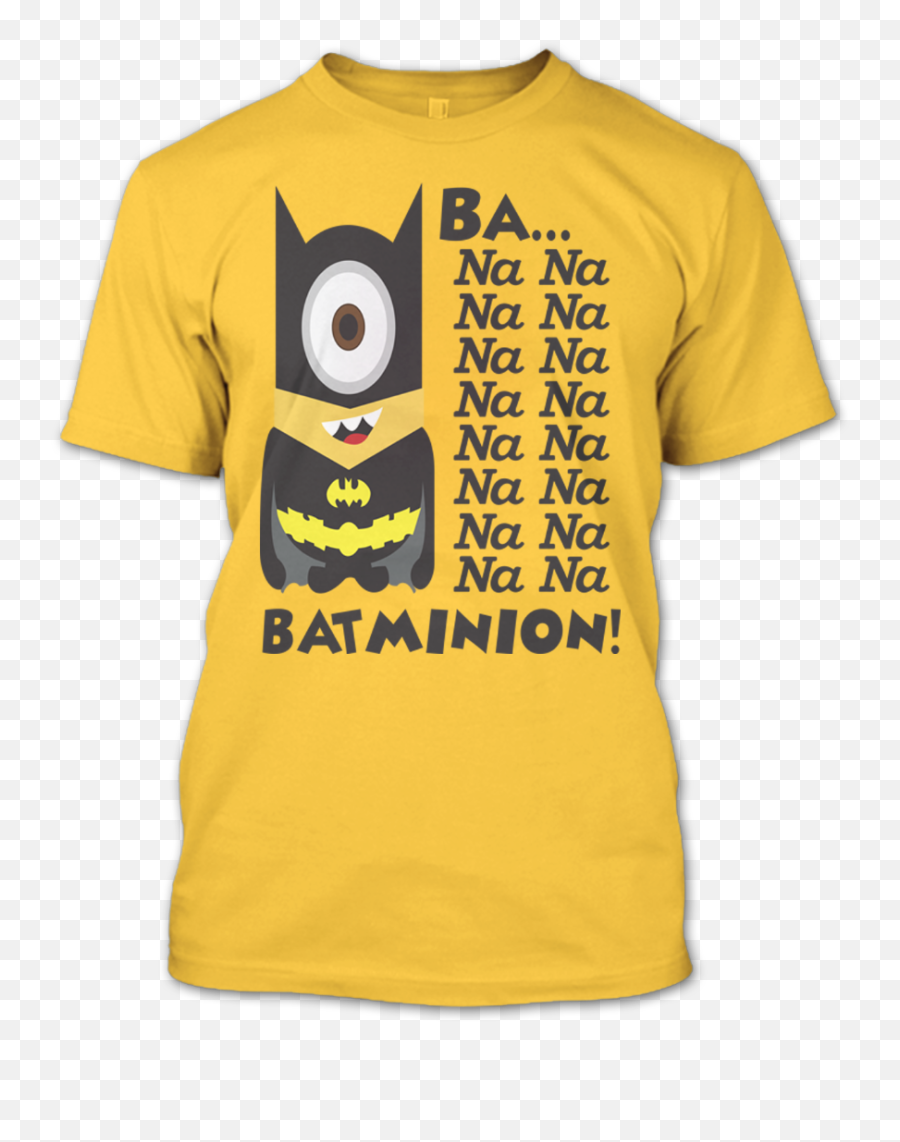 Ba Na Na Batminion Minions Banana Funny T Shirt U2013 Premium - Breast Cancer Awareness Shirts For The Office Emoji,Emoticon Glock
