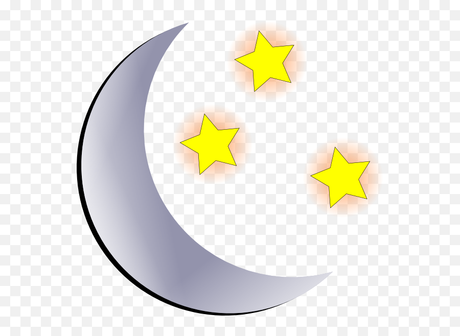 Moon And Stars Clipart Black - Transparent Moon And Stars Clipart Emoji,Moon And Stars Black And White Emoji