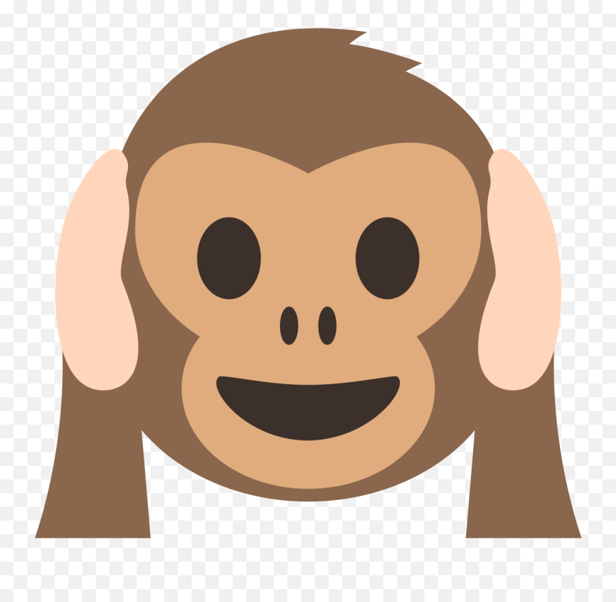 Hear No Evil Monkey Emoji Vector Icon 420126 - Png Images Monkey Covering Mouth Emoji Svg,Emoji Logos
