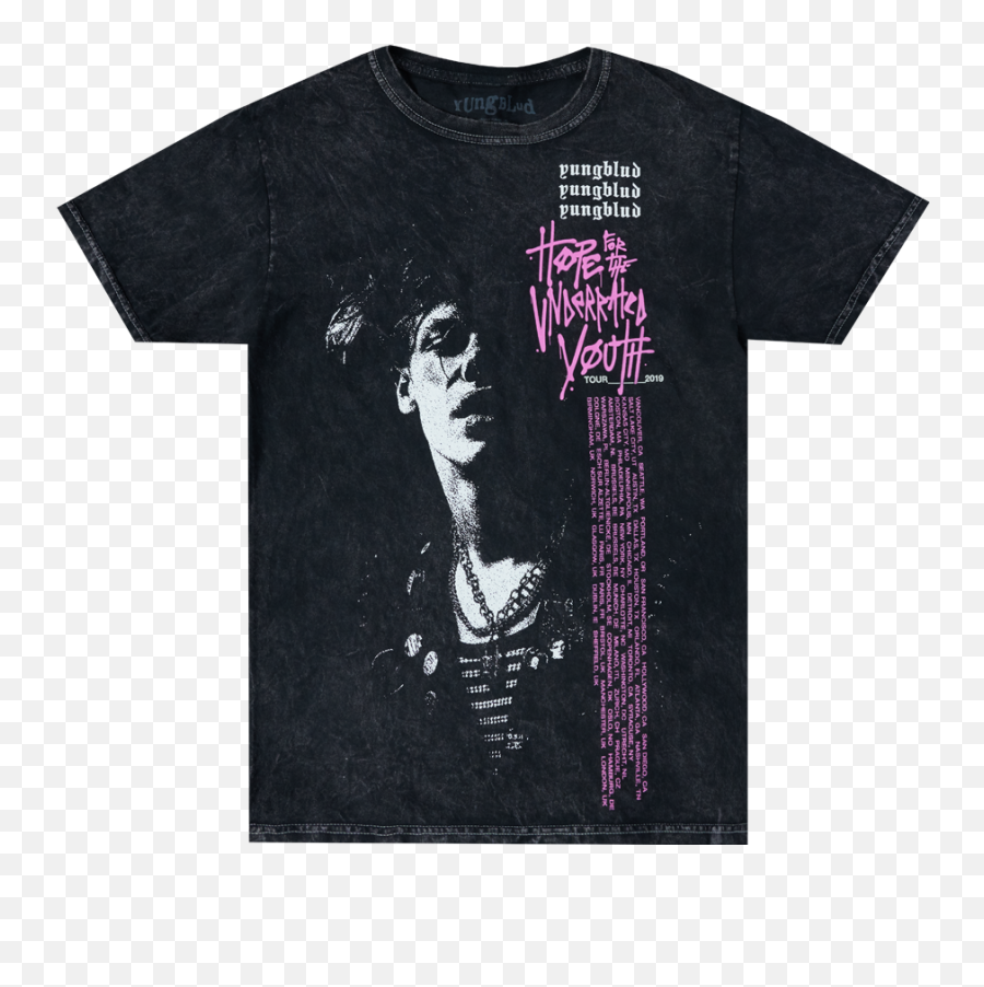 Portrait Tee U2013 Yungblud Official Store - Yungblud Tour Shirt Emoji,Headshot Emoticon Sillioette