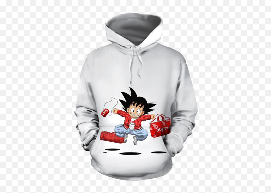 Pin On Products - Supreme Hoodie Son Goku Emoji,Dbz Fusion Dance Emoticon