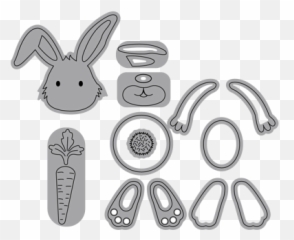 Bunny - Dot Emoji,Mama Elephant Little Emotions Stamp
