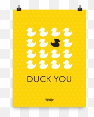 Duck You - Dot Emoji,Typography Showing Emotion
