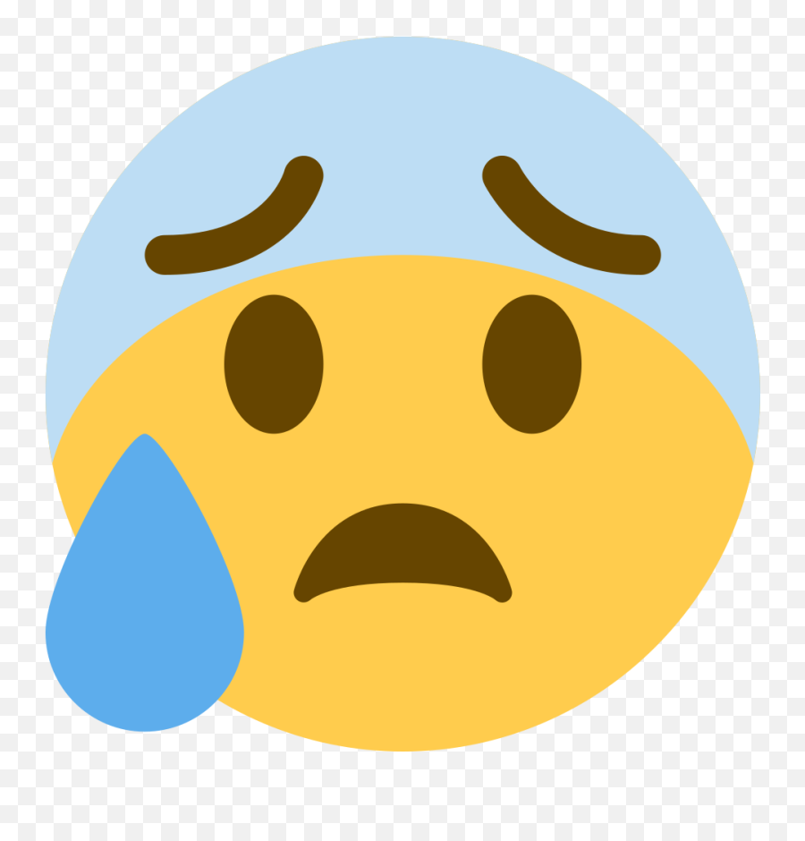 Anxious Face With Sweat Emoji - Cold Sweat Emoji Discord,Nervous Emoji