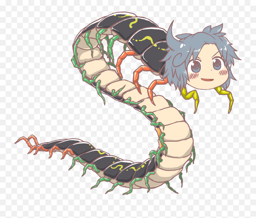 Cirno Laugh Then Fall 6 Time 2hujerk - Mythical Creature Emoji,Centipede Emoticon